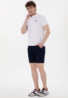 Erkek Slim Fit Polo Yaka Beyaz Basic Tişört - 50298011031