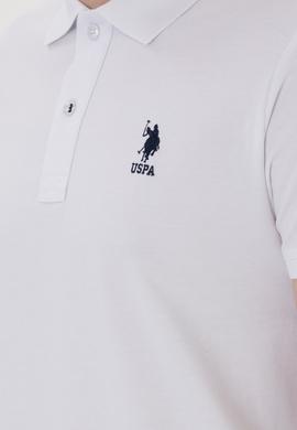 Erkek Slim Fit Polo Yaka Beyaz Basic Tişört - 50298011031