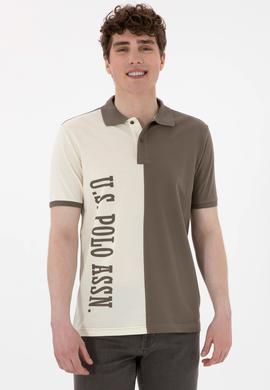 Erkek Regular Fit Polo Yaka Vizon Tişört - 50299841006