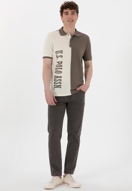 Erkek Regular Fit Polo Yaka Vizon Tişört - 50299841006