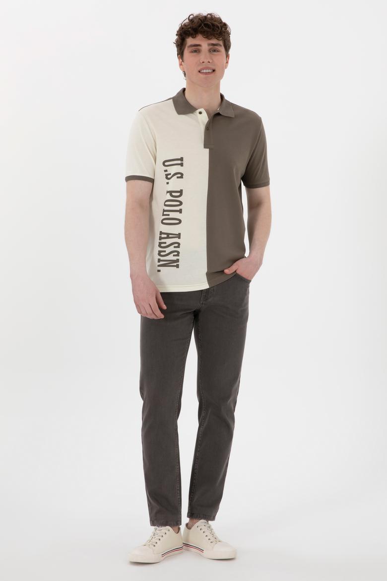 Erkek Regular Fit Polo Yaka Vizon Tişört - 50299841006