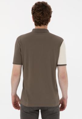 Erkek Regular Fit Polo Yaka Vizon Tişört - 50299841006