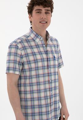 Erkek Yeşil Kısa Kollu Gömlek - 50299599009