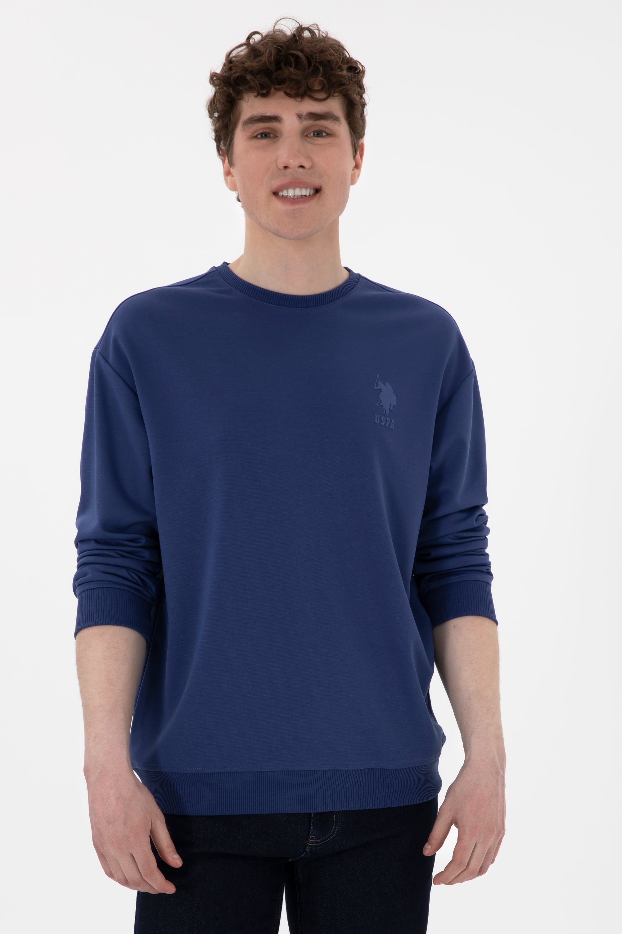 Erkek Açık Lacivert Sweatshirt - Image 1