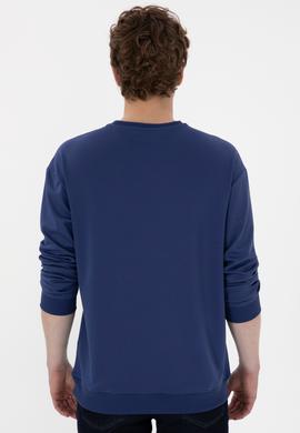 Erkek Açık Lacivert Sweatshirt - 50300048028