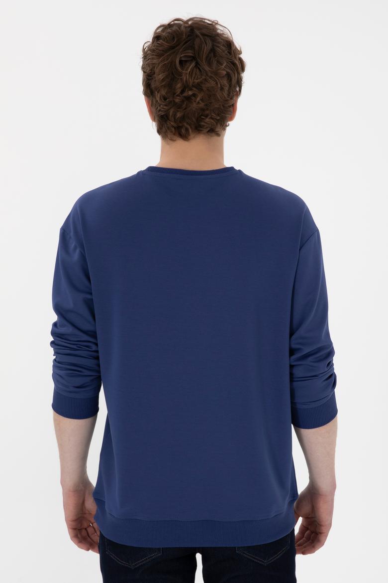 Erkek Açık Lacivert Sweatshirt - 50300048028