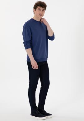 Erkek Açık Lacivert Sweatshirt - 50300048028