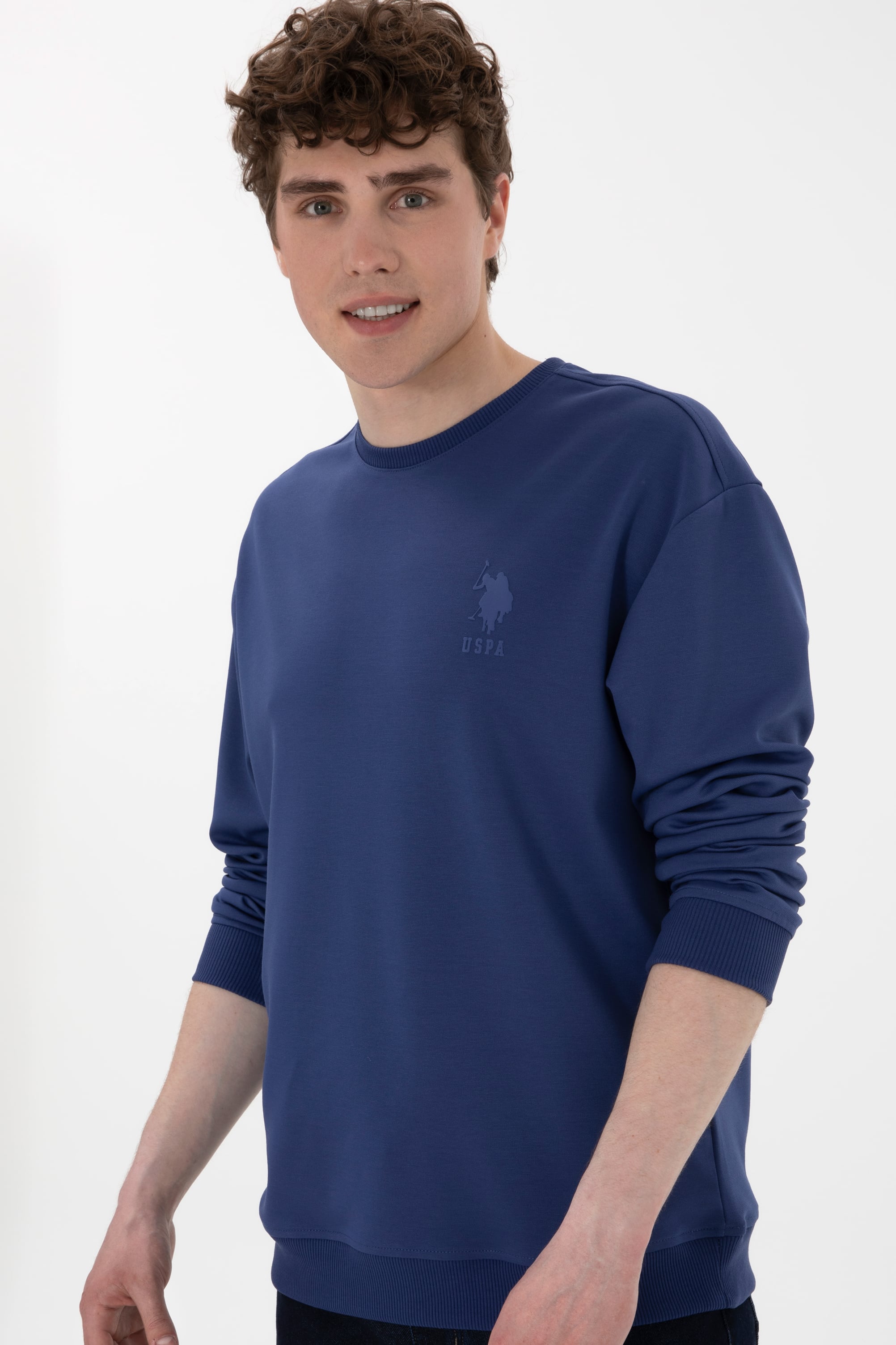 Erkek Açık Lacivert Sweatshirt