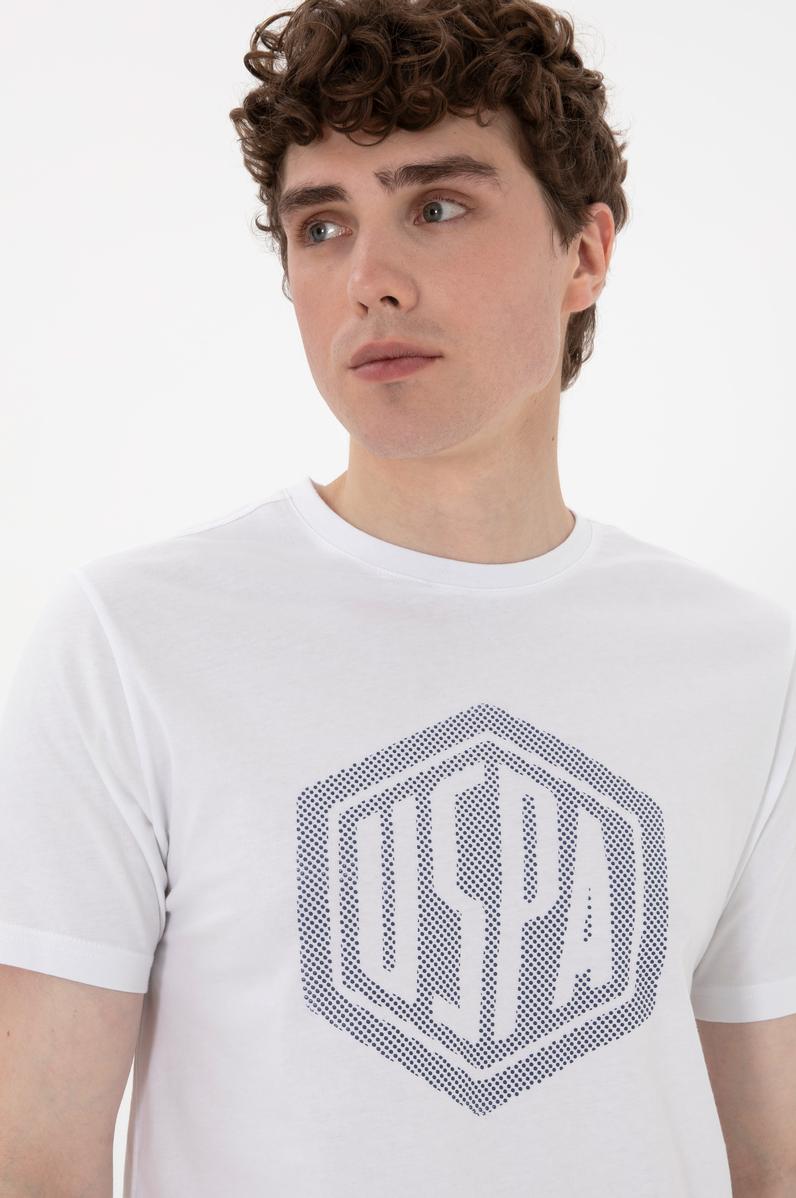 Erkek Regular Fit Bisiklet Yaka Beyaz Tişört