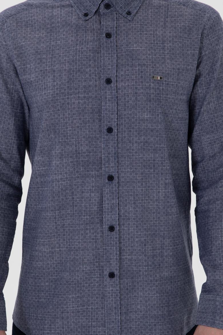 Erkek Lacivert Uzun Kollu Gömlek - 50300538014