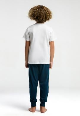 Erkek Çocuk Beyaz Pijama Takımı - 50310795004