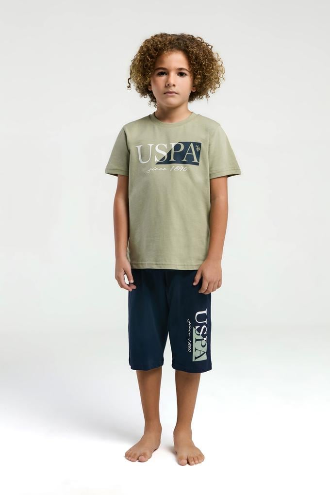 Erkek Çocuk Yeşil Pijama Takımı