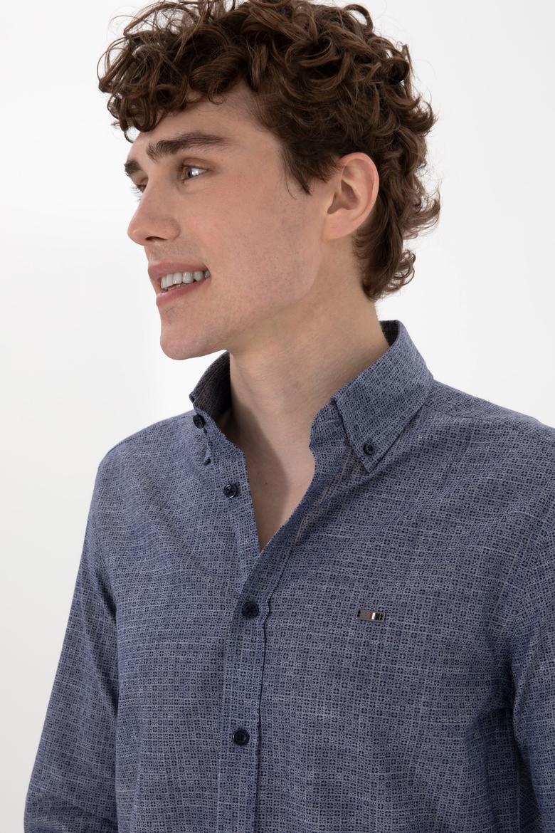 Erkek Lacivert Uzun Kollu Gömlek - 50300538014