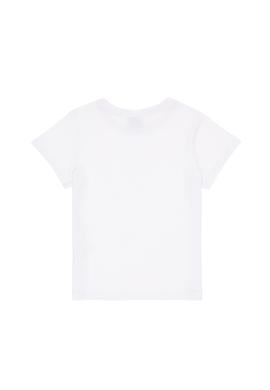 Erkek Çocuk Beyaz Basic Bisiklet Yaka Tişört - 50306548007