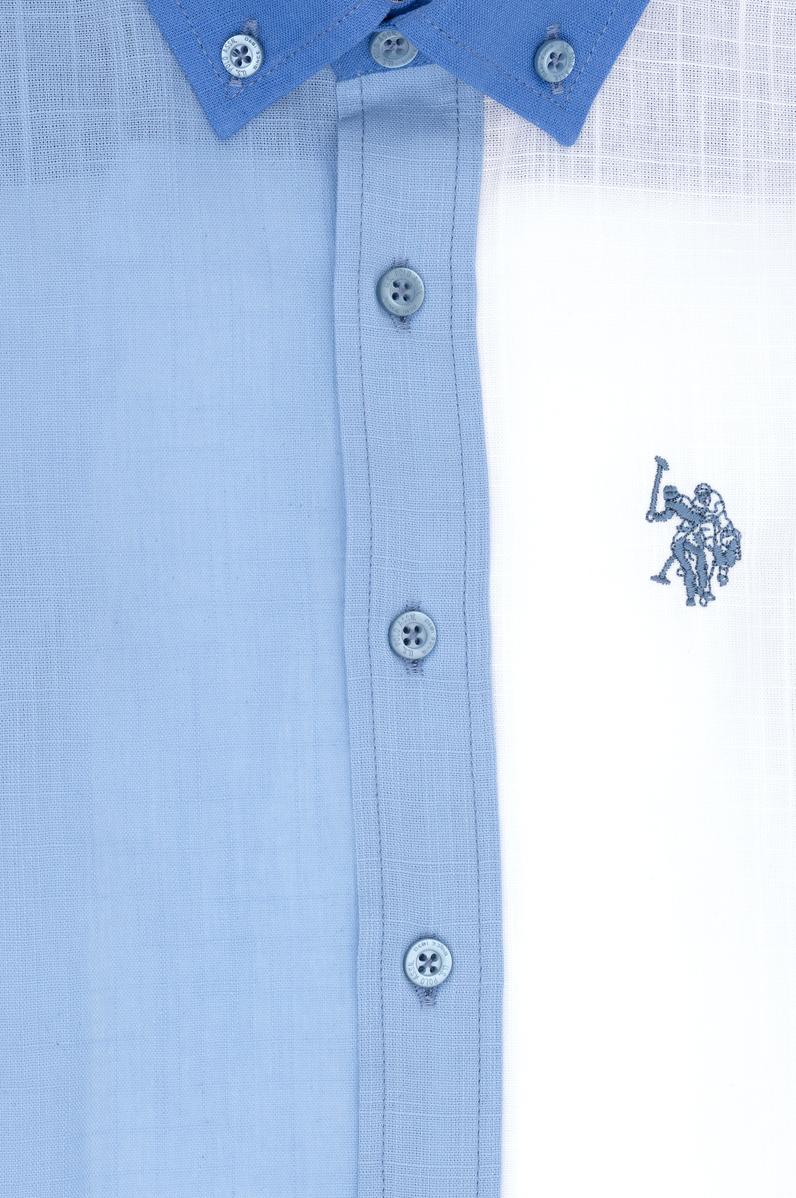 Erkek Çocuk Mavi Uzun Kollu Gömlek