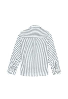 Erkek Çocuk Mavi Uzun Kollu Gömlek - 50306601008