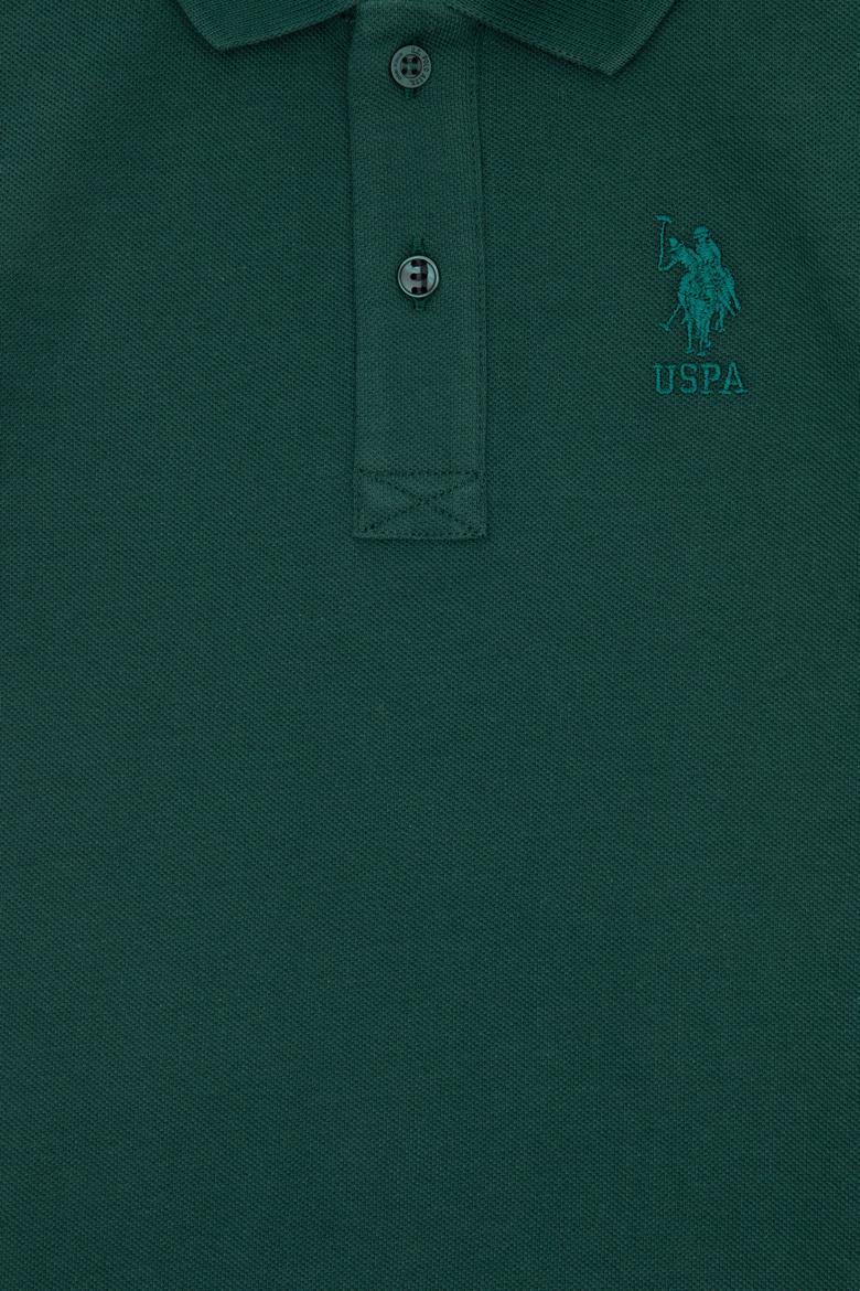 Erkek Çocuk Koyu Yeşil Basic Polo Yaka Tişört - 50298049400