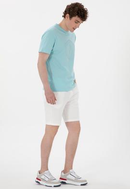 Erkek Ekru Örme Şort - 50298062113