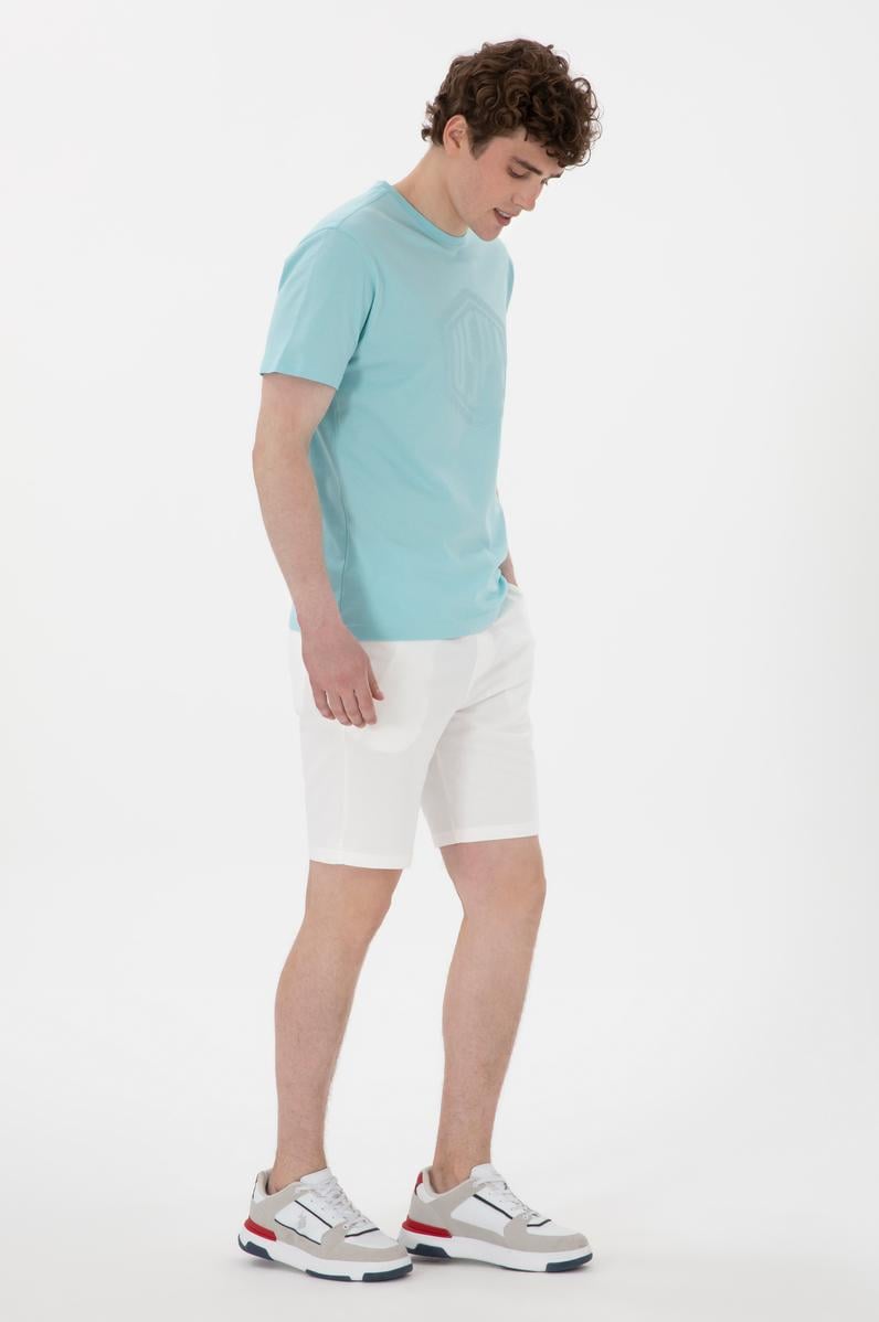 Erkek Ekru Örme Şort