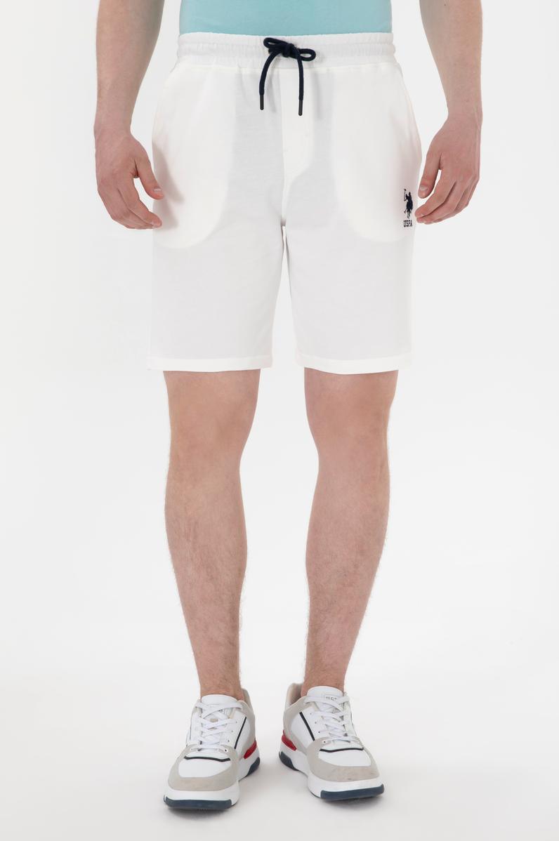 Erkek Ekru Örme Şort