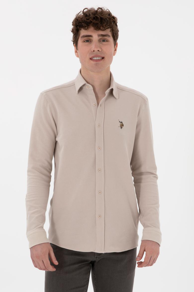 Erkek Taş Örme Gömlek