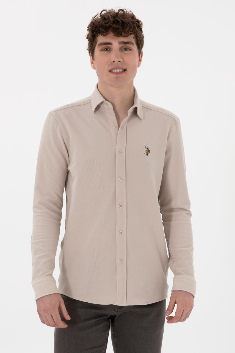 Erkek Taş Örme Gömlek