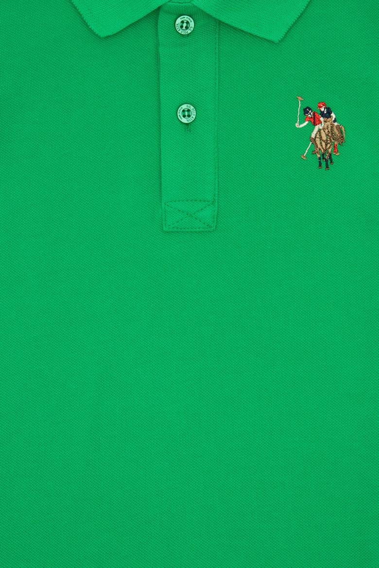 Erkek Çocuk Elma Yeşili Basic Polo Yaka Tişört - 50306484088