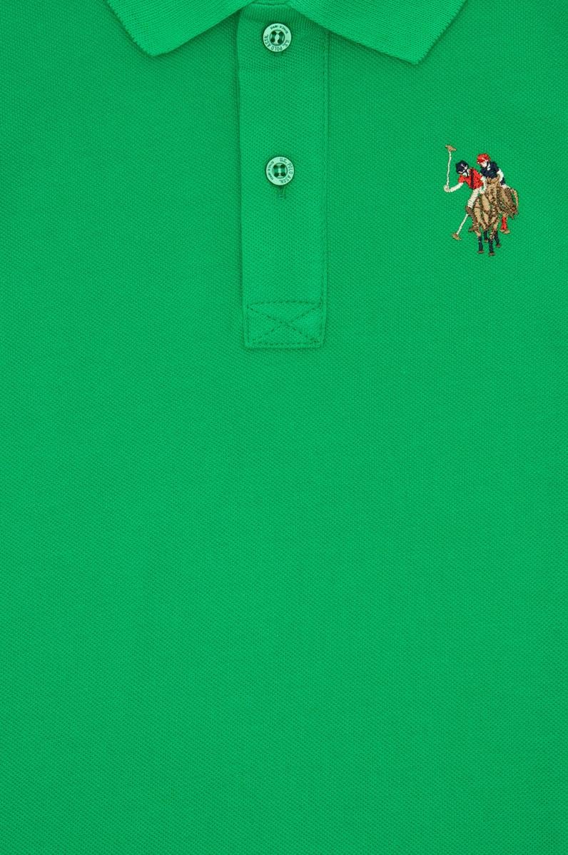Erkek Çocuk Elma Yeşili Basic Polo Yaka Tişört