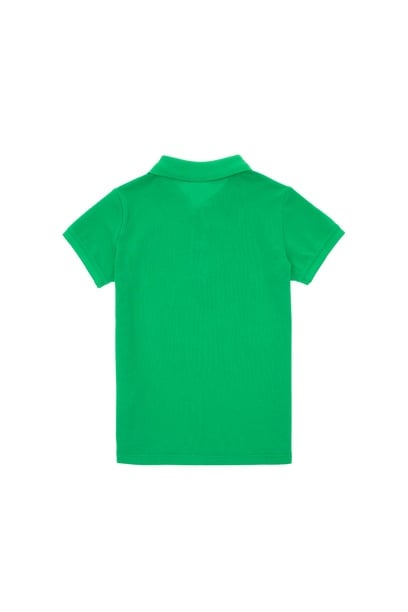 Erkek Çocuk Elma Yeşili Basic Polo Yaka Tişört