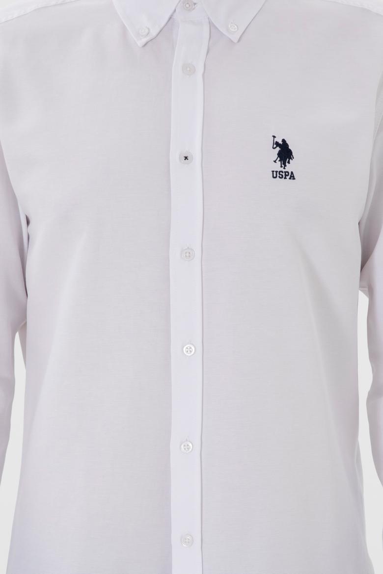 Erkek Beyaz Uzun Kollu Basic Gömlek - 50298021065