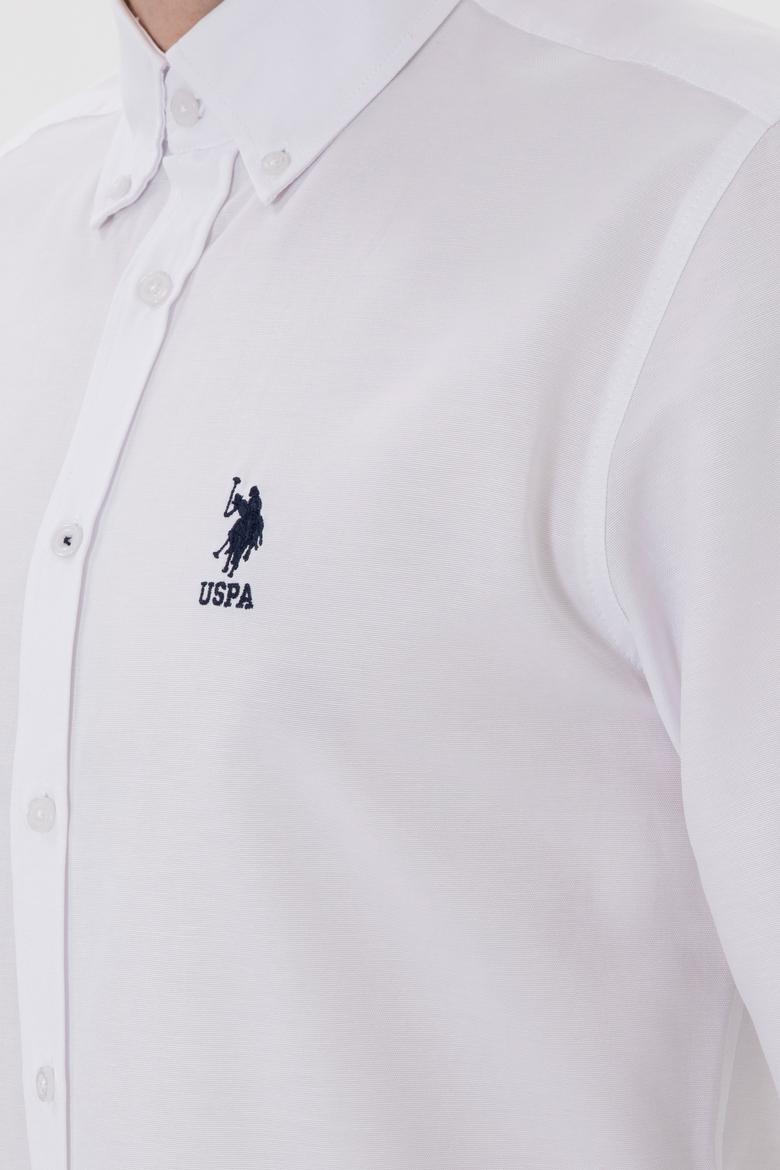 Erkek Beyaz Uzun Kollu Basic Gömlek - 50298021065