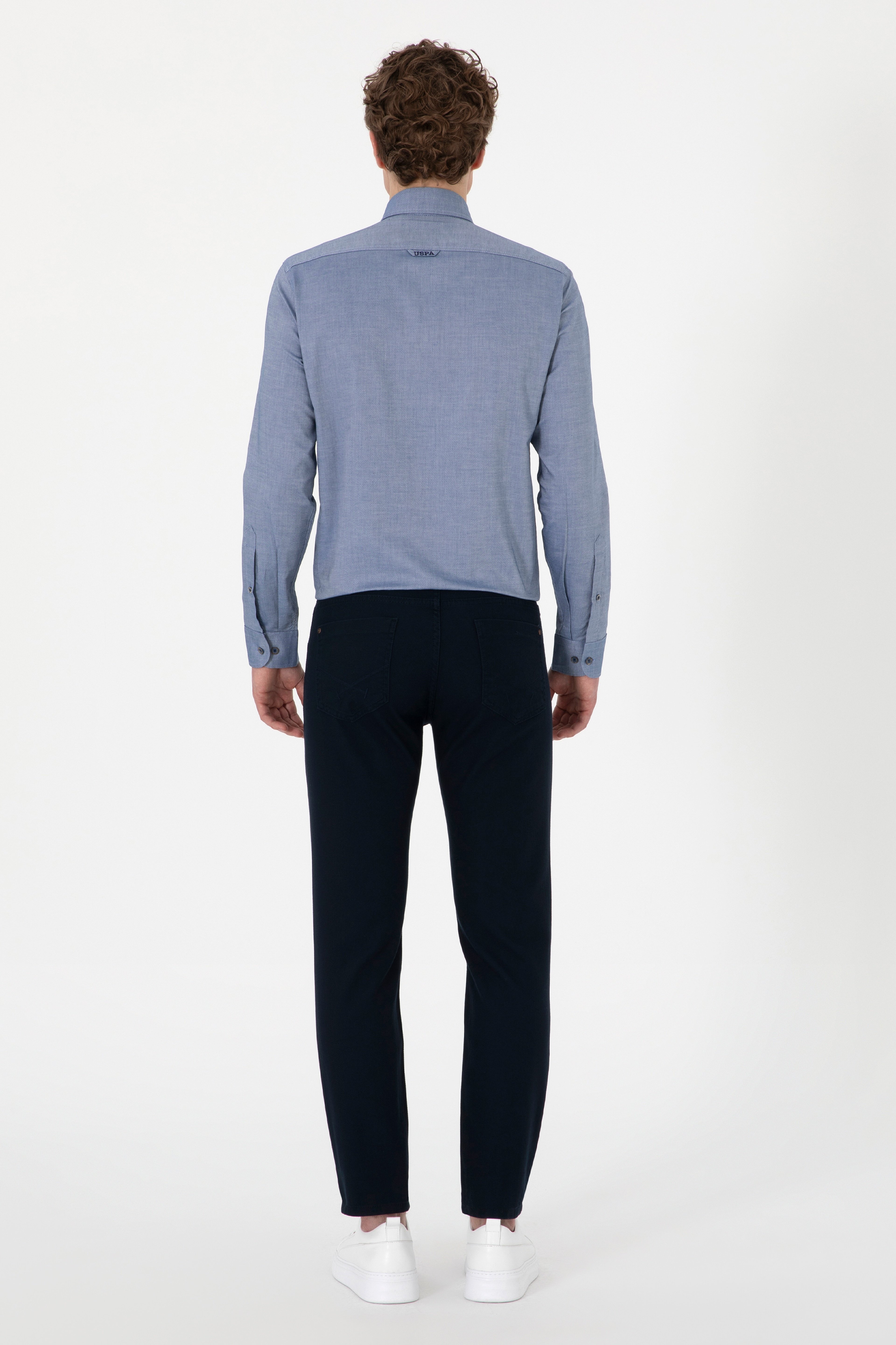 Erkek Slim Fit Lacivert Kanvas / Chino Pantolon - Image 4