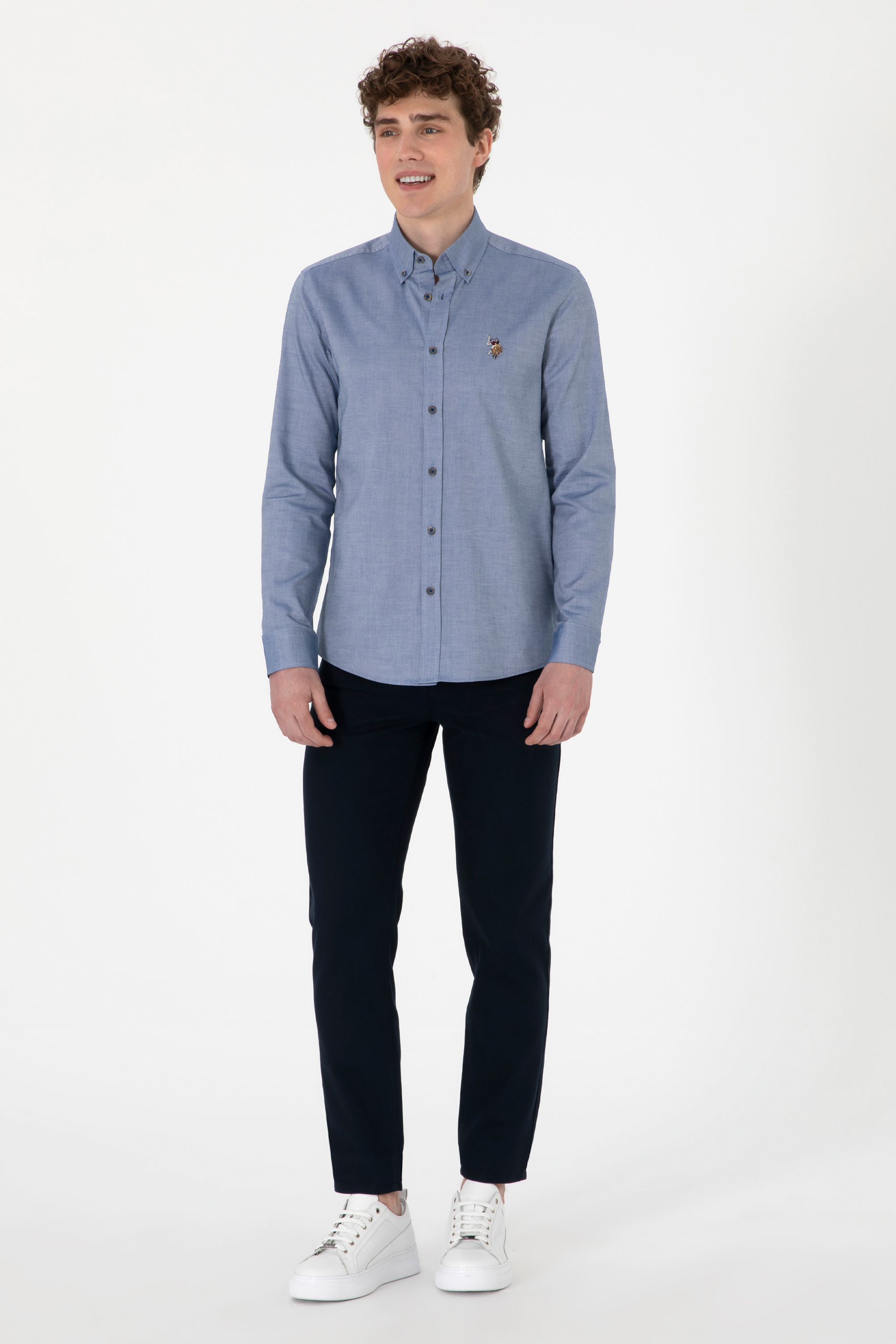 Erkek Slim Fit Lacivert Kanvas / Chino Pantolon