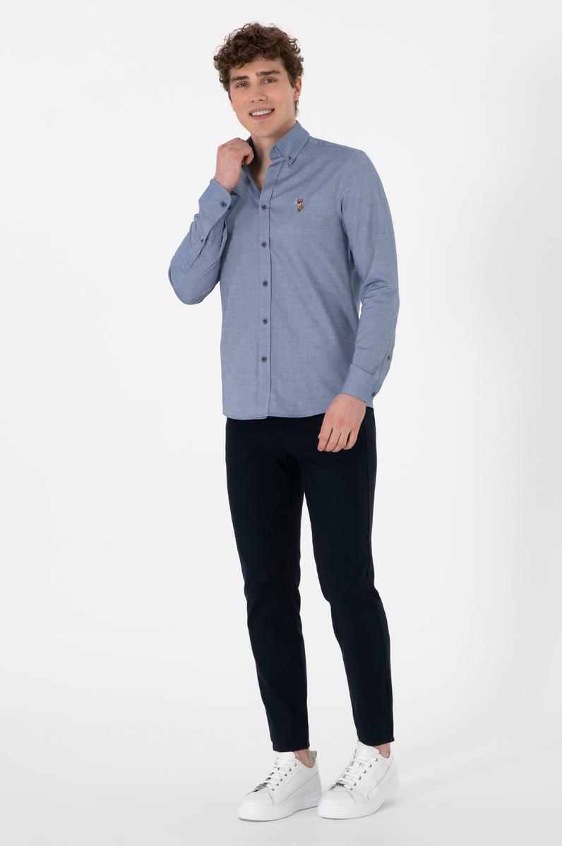 Erkek Lacivert Kanvas / Chino Pantolon