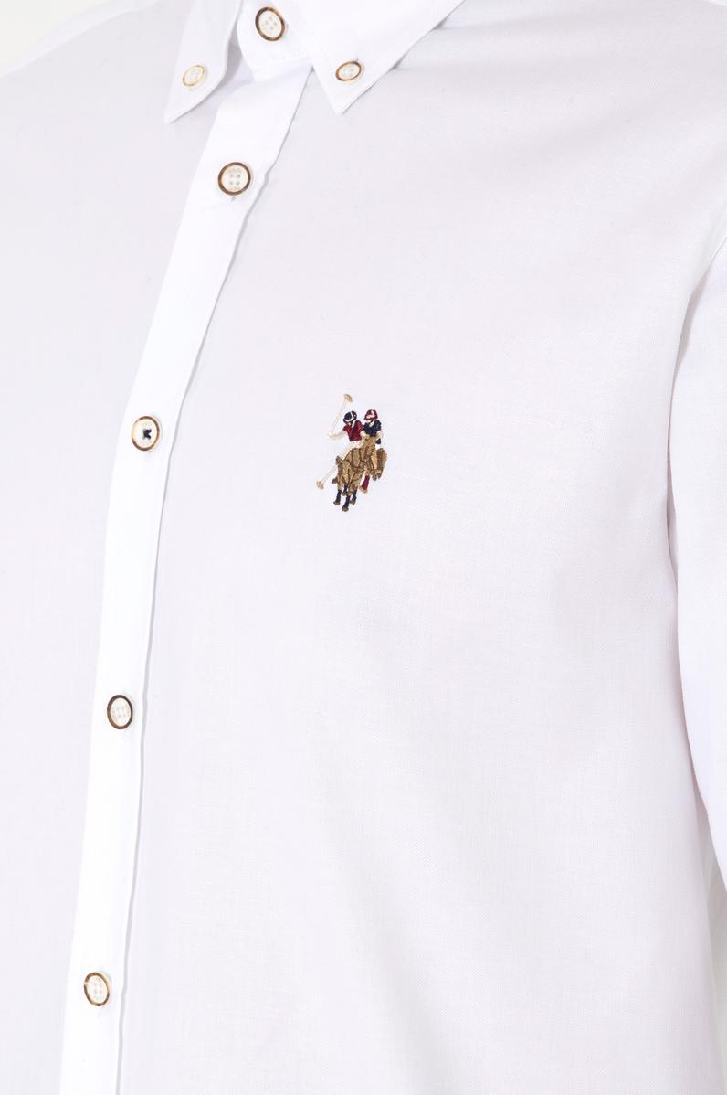 Erkek Beyaz Uzun Kollu Basic Gömlek