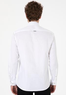 Erkek Beyaz Uzun Kollu Basic Gömlek - 50293847014