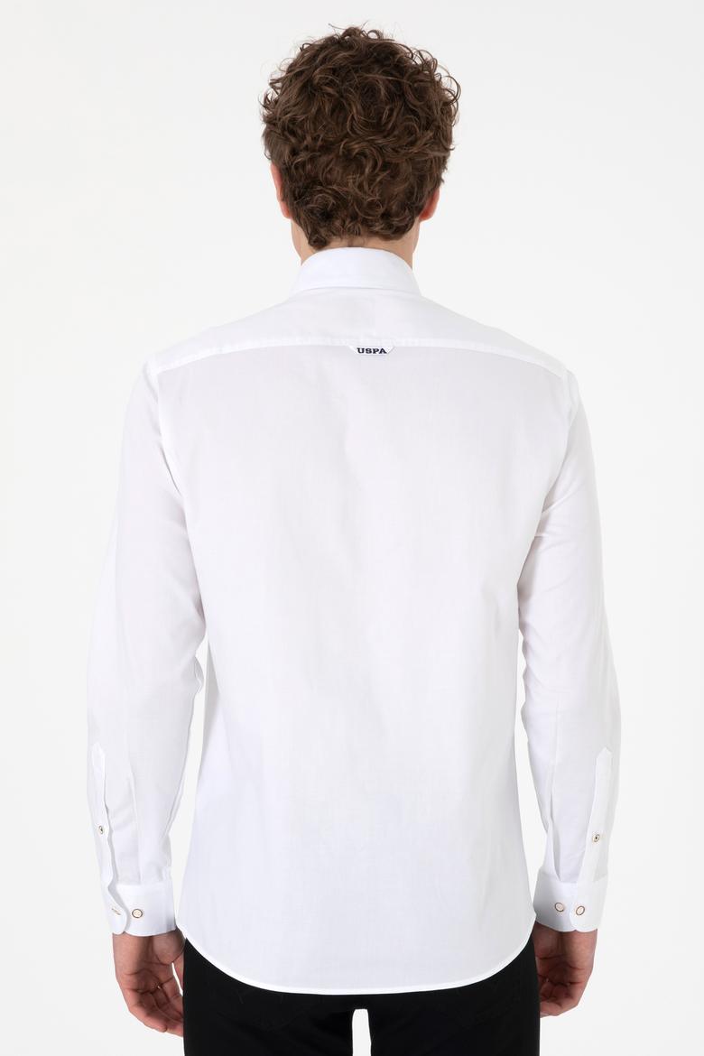 Erkek Beyaz Uzun Kollu Basic Gömlek - 50293847014