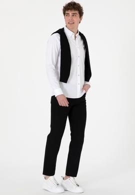 Erkek Beyaz Uzun Kollu Basic Gömlek - 50293847014