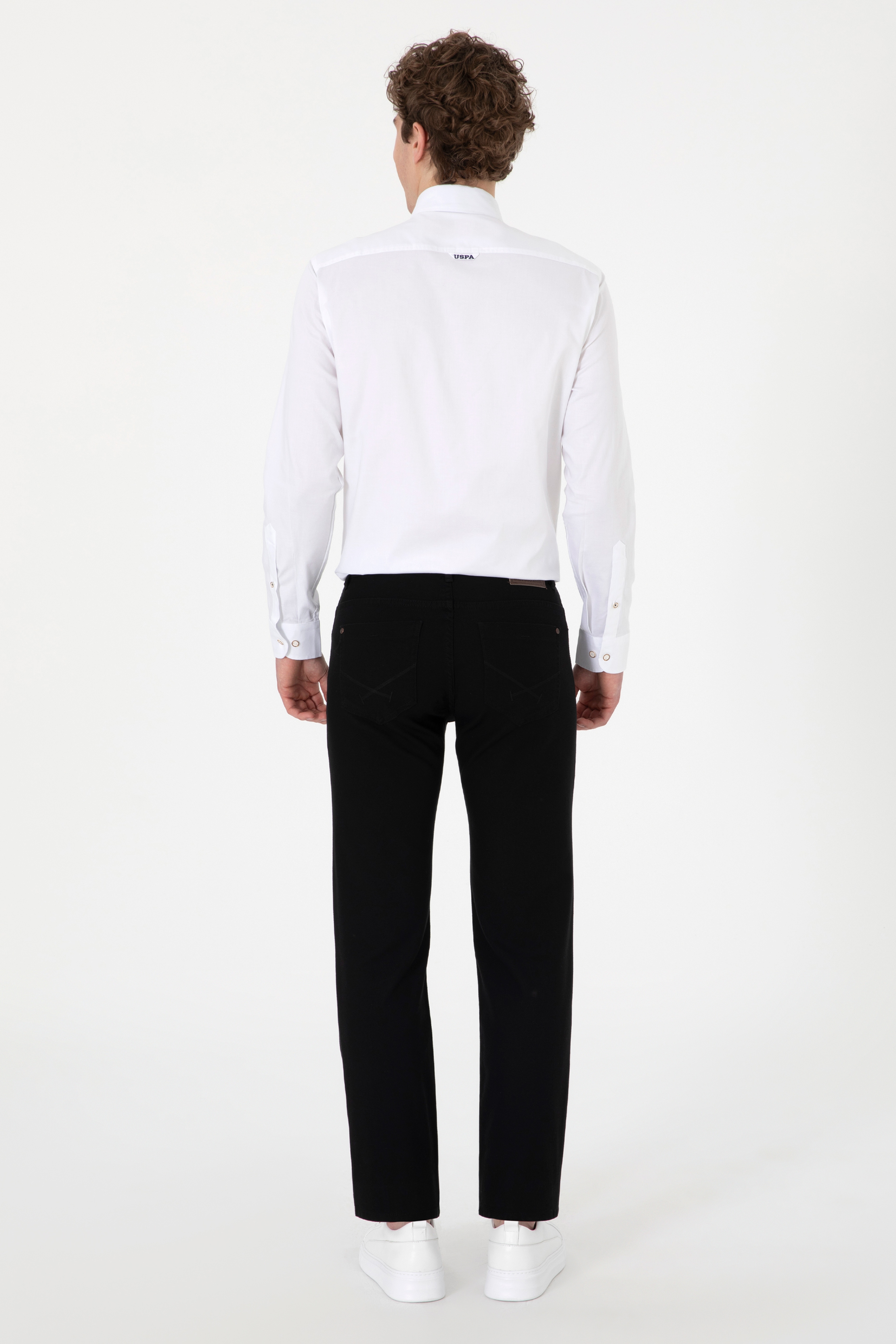 Erkek Regular Fit Siyah Kanvas / Chino Pantolon - Image 4