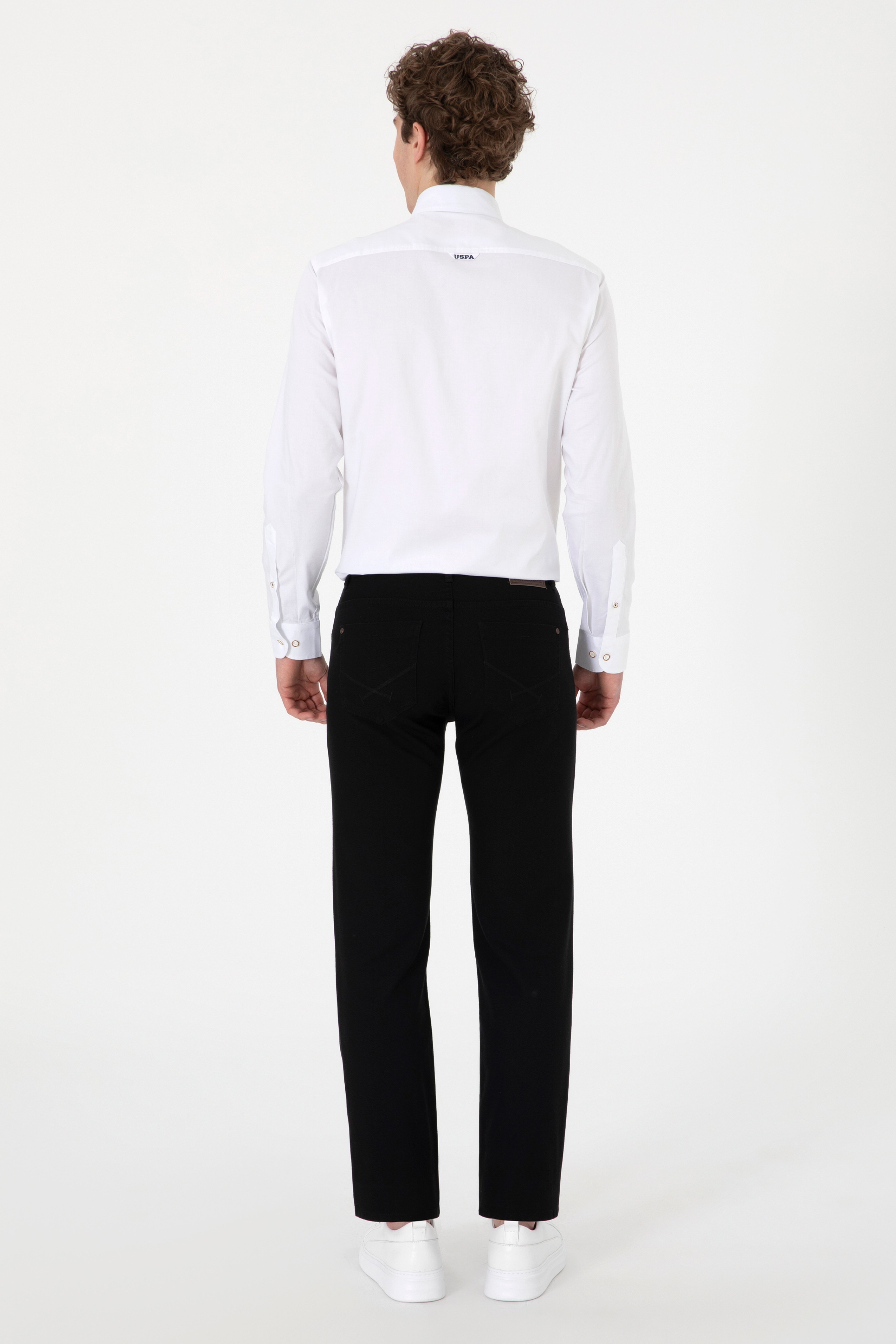 Erkek Regular Fit Siyah Kanvas / Chino Pantolon
