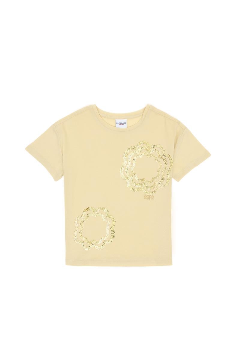 Kız Çocuk Açık Haki Tişört - 50300960003