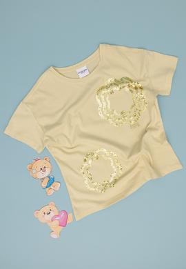 Kız Çocuk Açık Haki Tişört - 50300960003