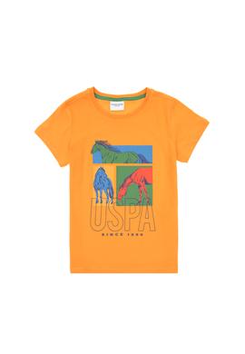 Erkek Çocuk Turuncu Bisiklet Yaka Tişört - 50299911027