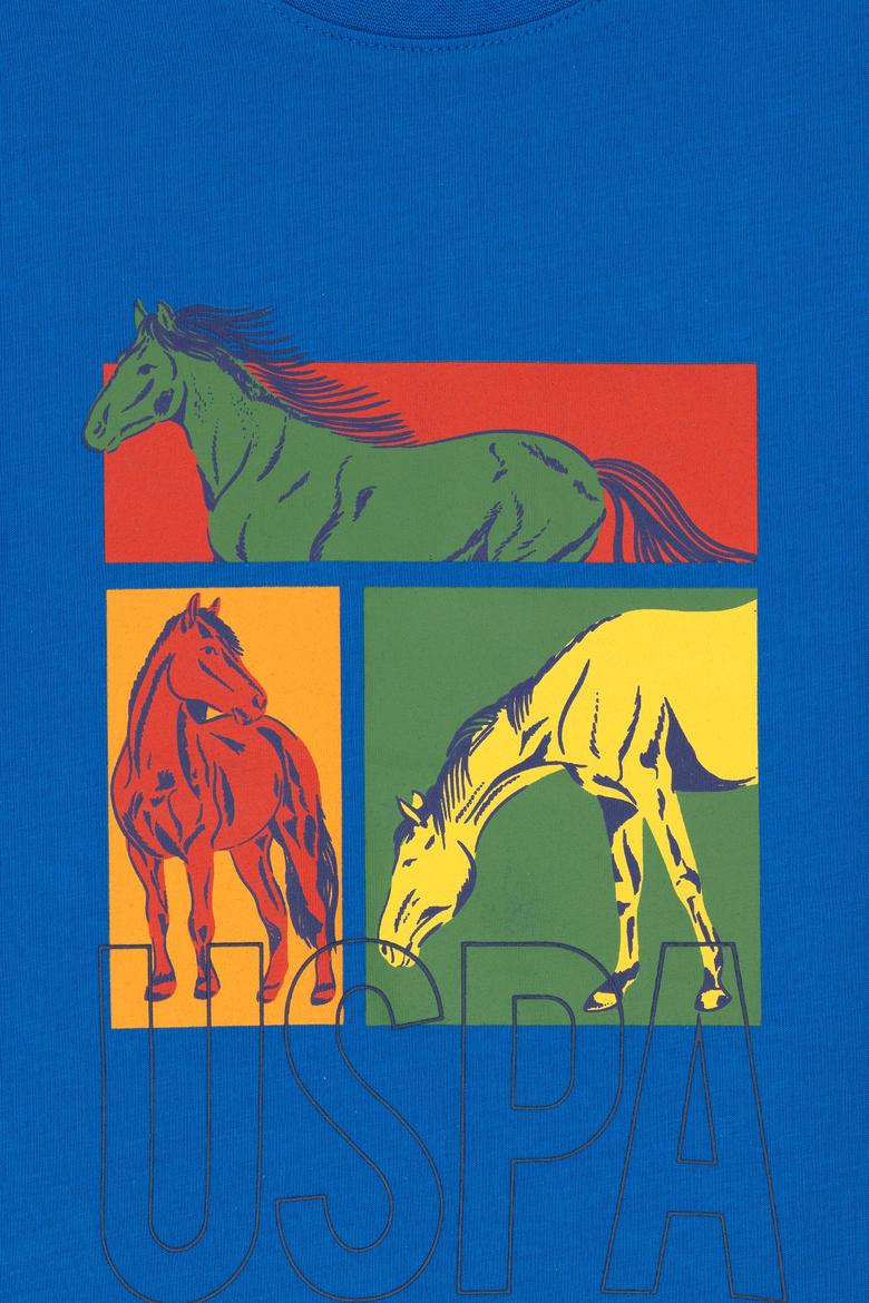 Erkek Çocuk Kobalt Bisiklet Yaka Tişört - 50299911044