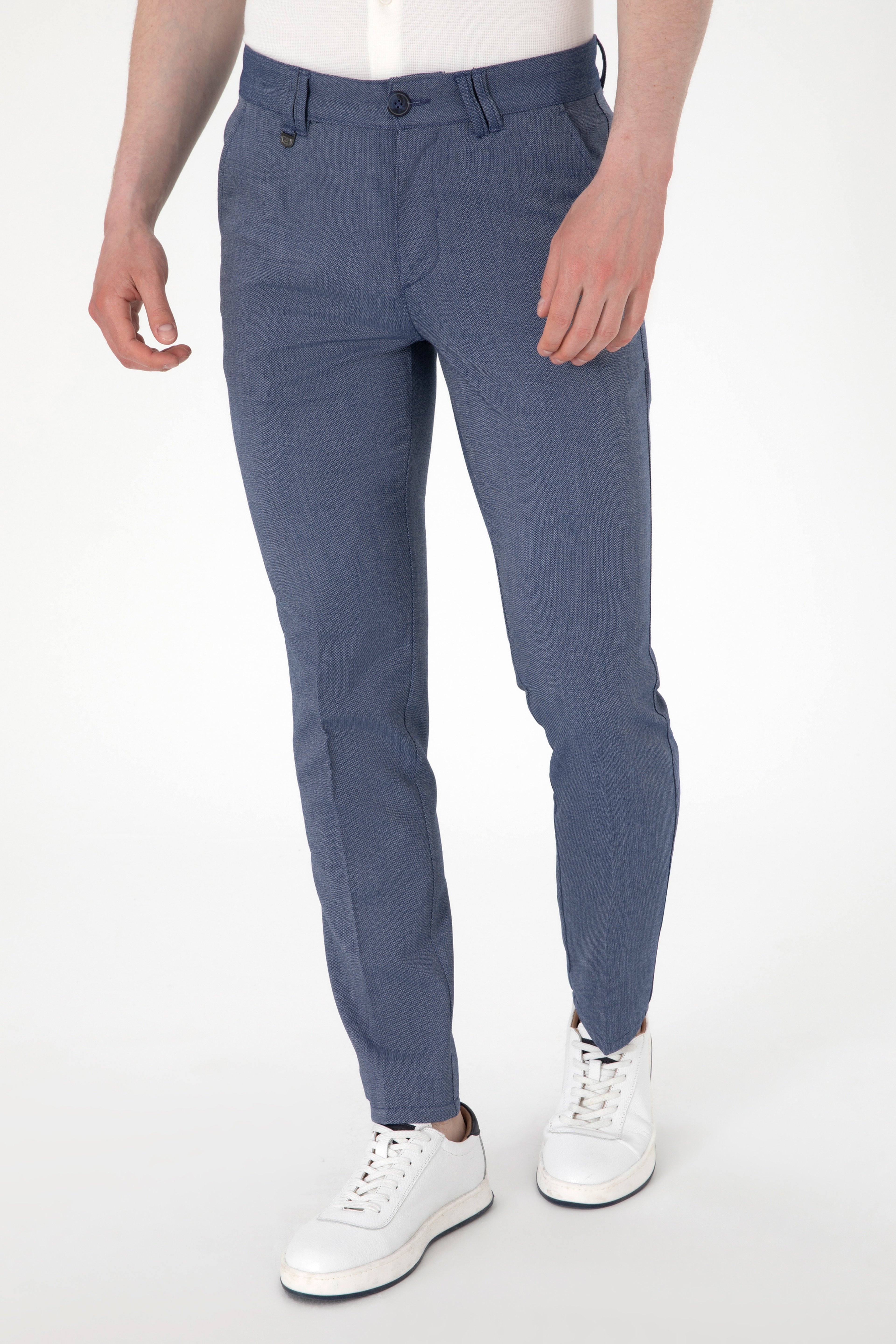 Erkek Slim Fit Lacivert Kanvas Pantolon - Image 2