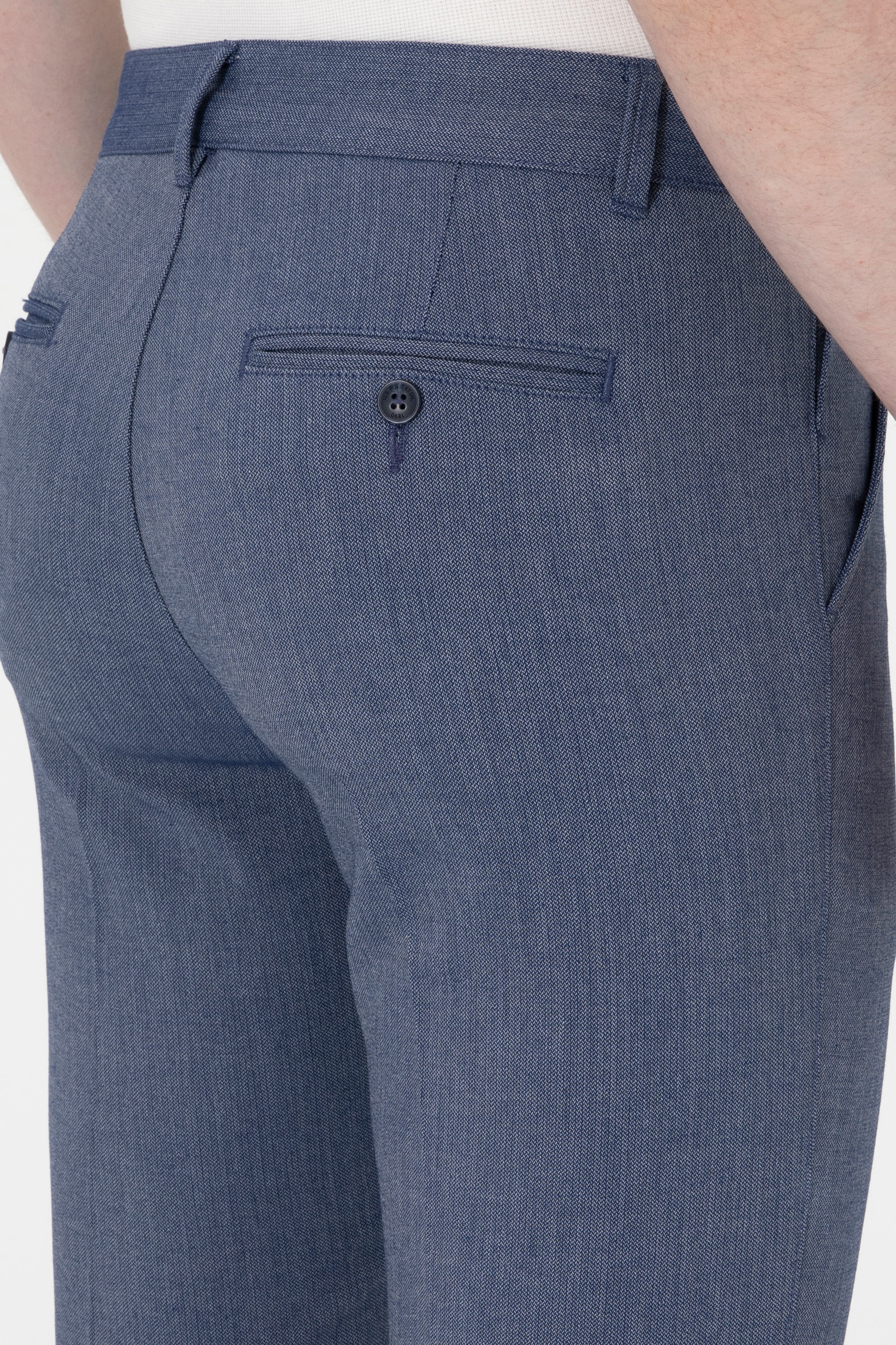 Erkek Slim Fit Lacivert Kanvas Pantolon