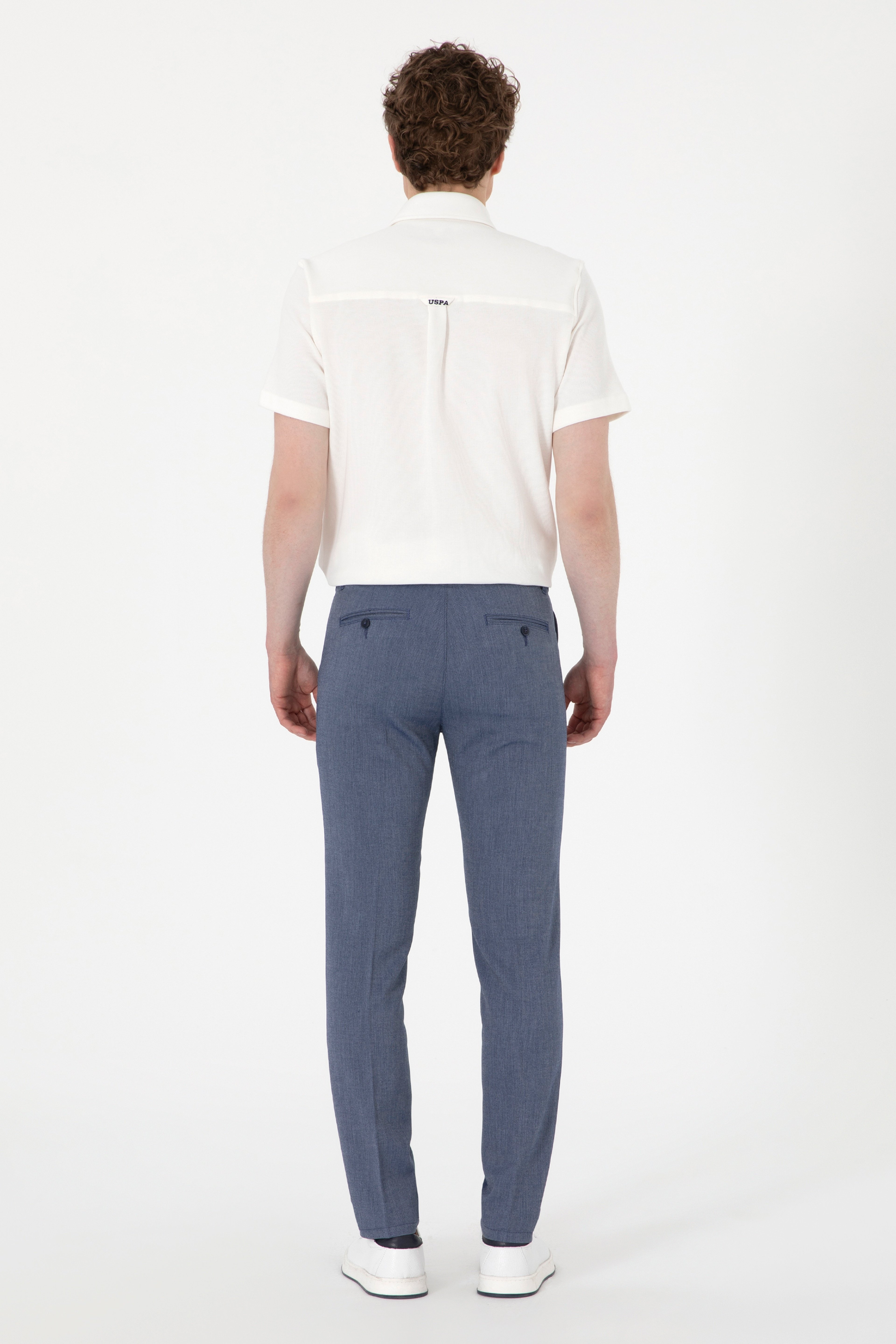 Erkek Slim Fit Lacivert Kanvas Pantolon - Image 4