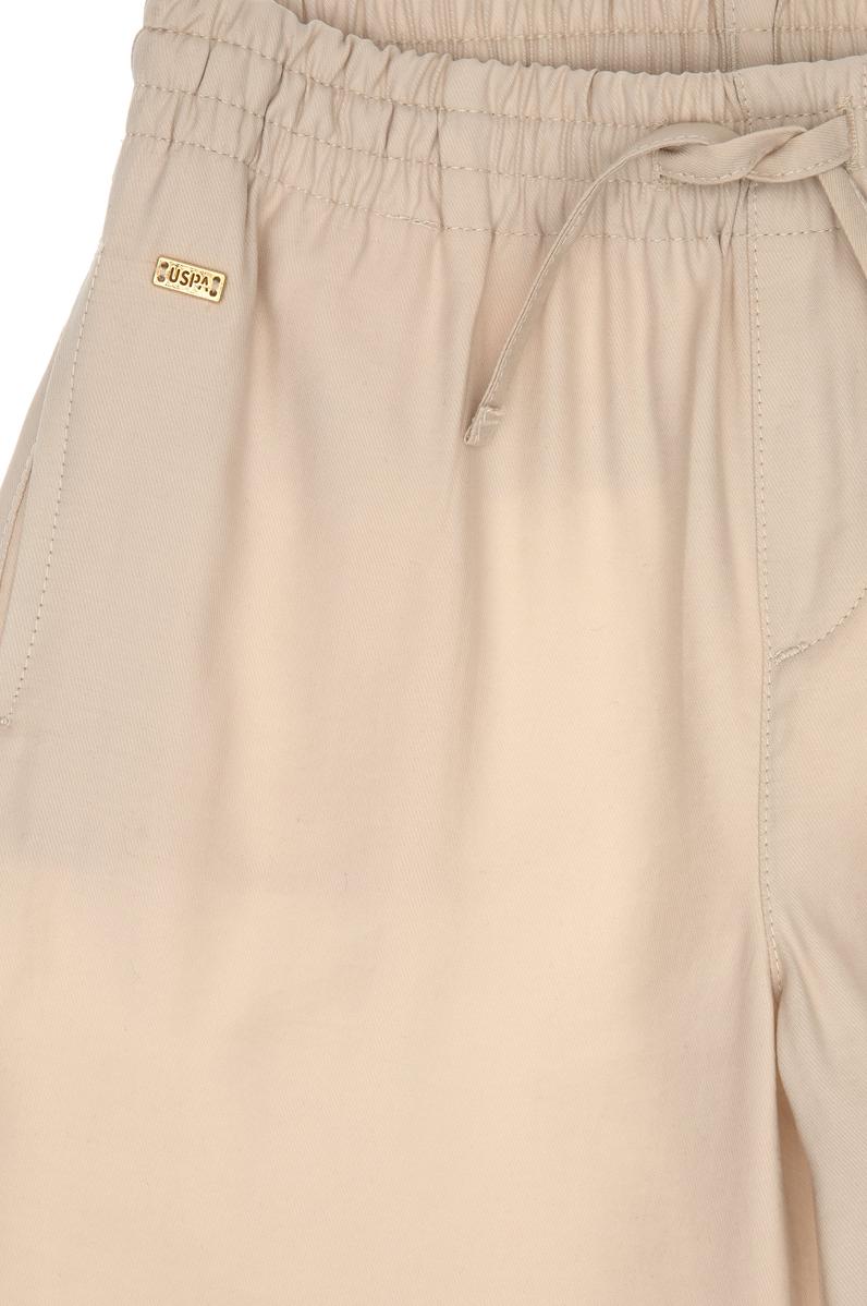 Kız Çocuk Taş Loose Fit  Modal Karışımlı Kanvas Pantolon