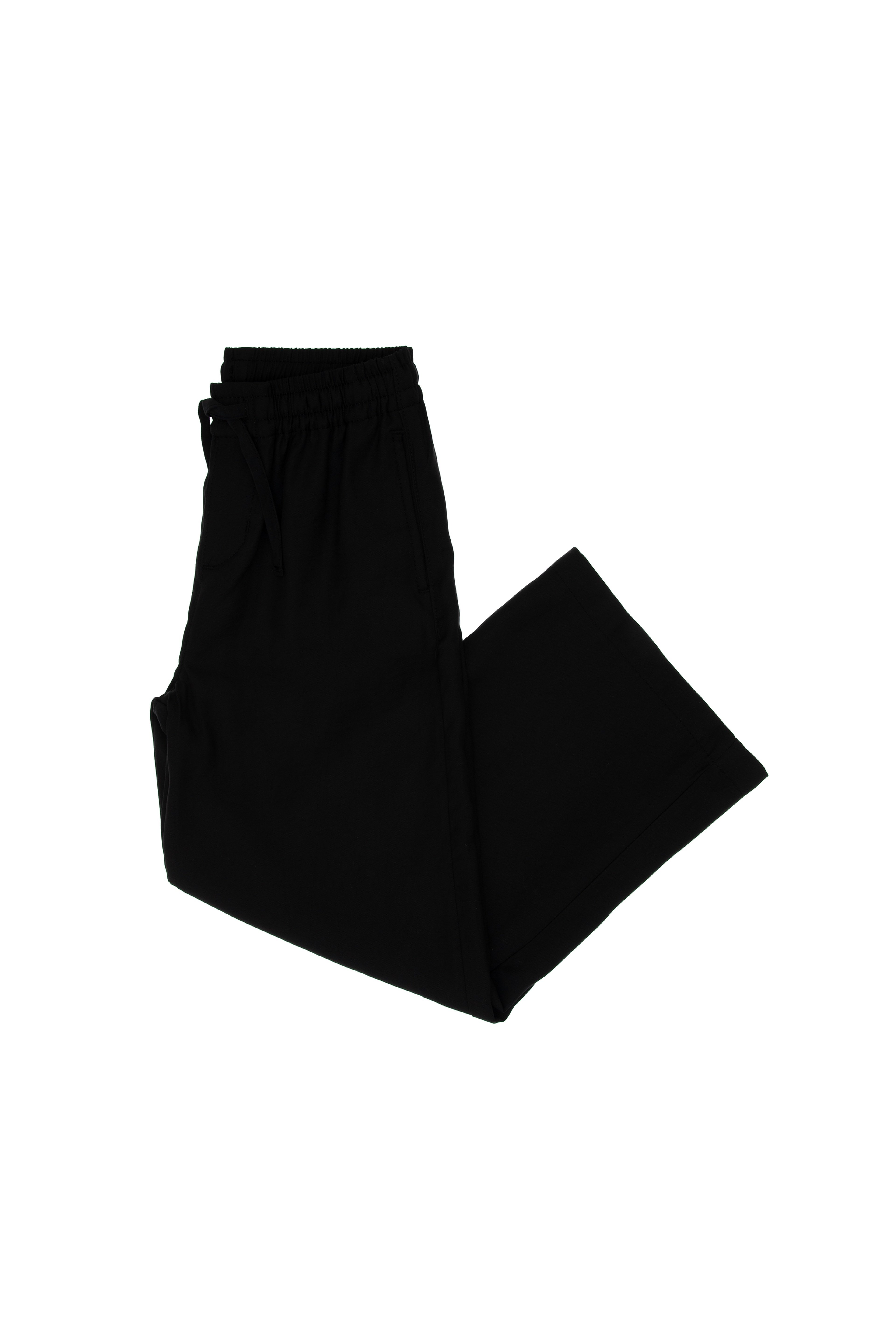 Kız Çocuk Siyah Loose Fit  Modal Karışımlı Kanvas Pantolon