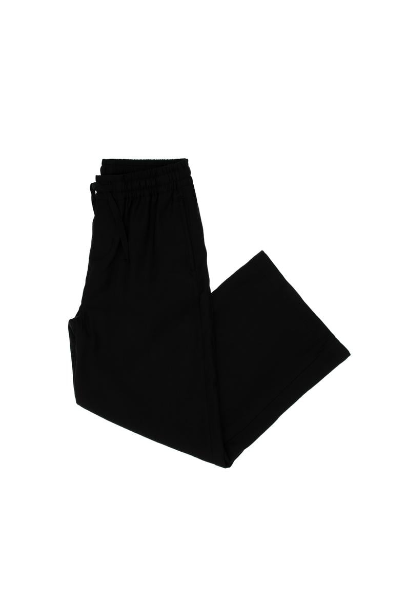 Kız Çocuk Siyah Loose Fit  Modal Karışımlı Kanvas Pantolon